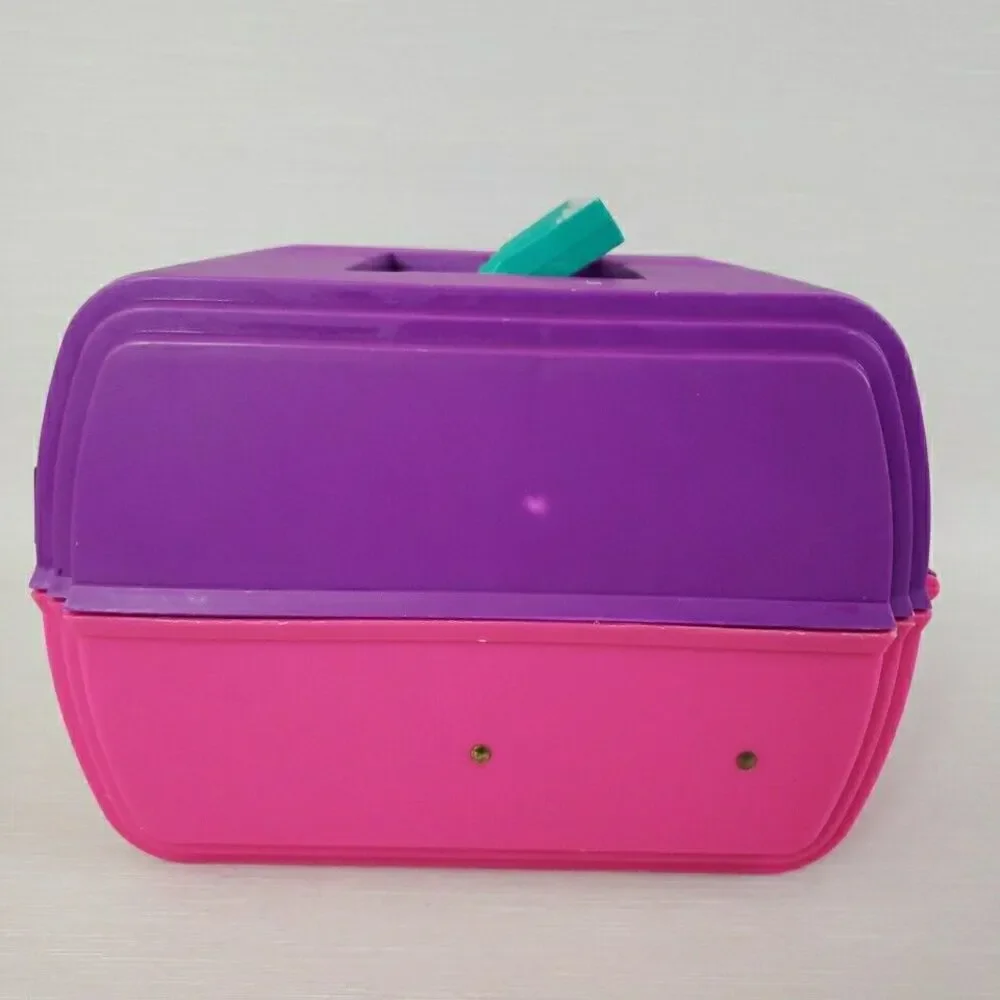 Sassaby Pink Purple Makeup Cosmetic Case Jewelry Organizer Box Mirror 102-17